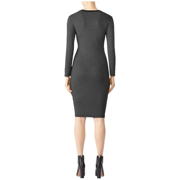 Splendid Logan Maternity Dress Gray Large Long Sleeve Stretch Knit Minimalist - Picture 2 of 9